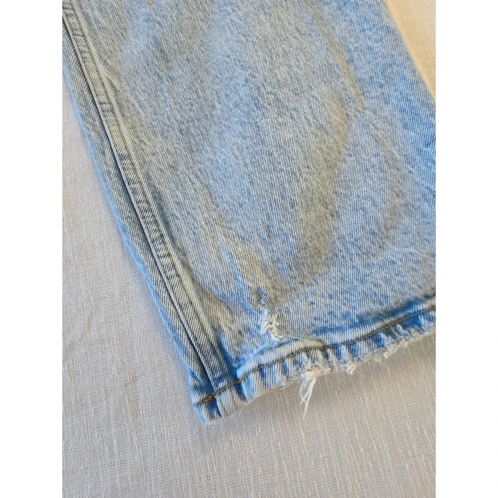 Abercrombie & Fitch The 90s Straight Ultra High Rise Lt Wash Jeans 33 16R Y2k - Picture 6 of 13